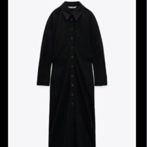 Zara Black Shirt Dress